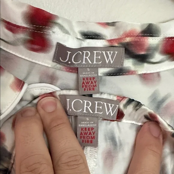 J. Crew Red and Black Floral Pajama Set - Picture 3 of 3